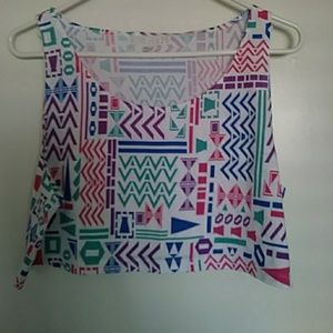 Fun pattern crop top